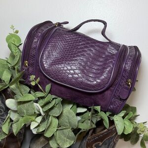 Purple Hanging Travel Toiletry Bag with Hook